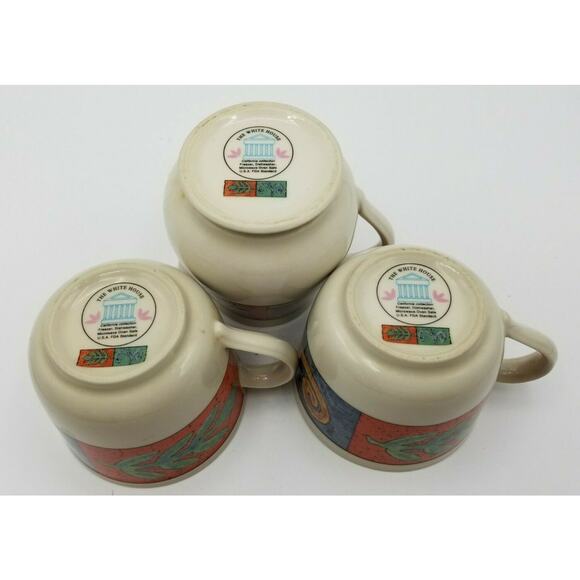 White House California Collection Two Ceramic Mugs Creamer Set - Picture 7 of 9